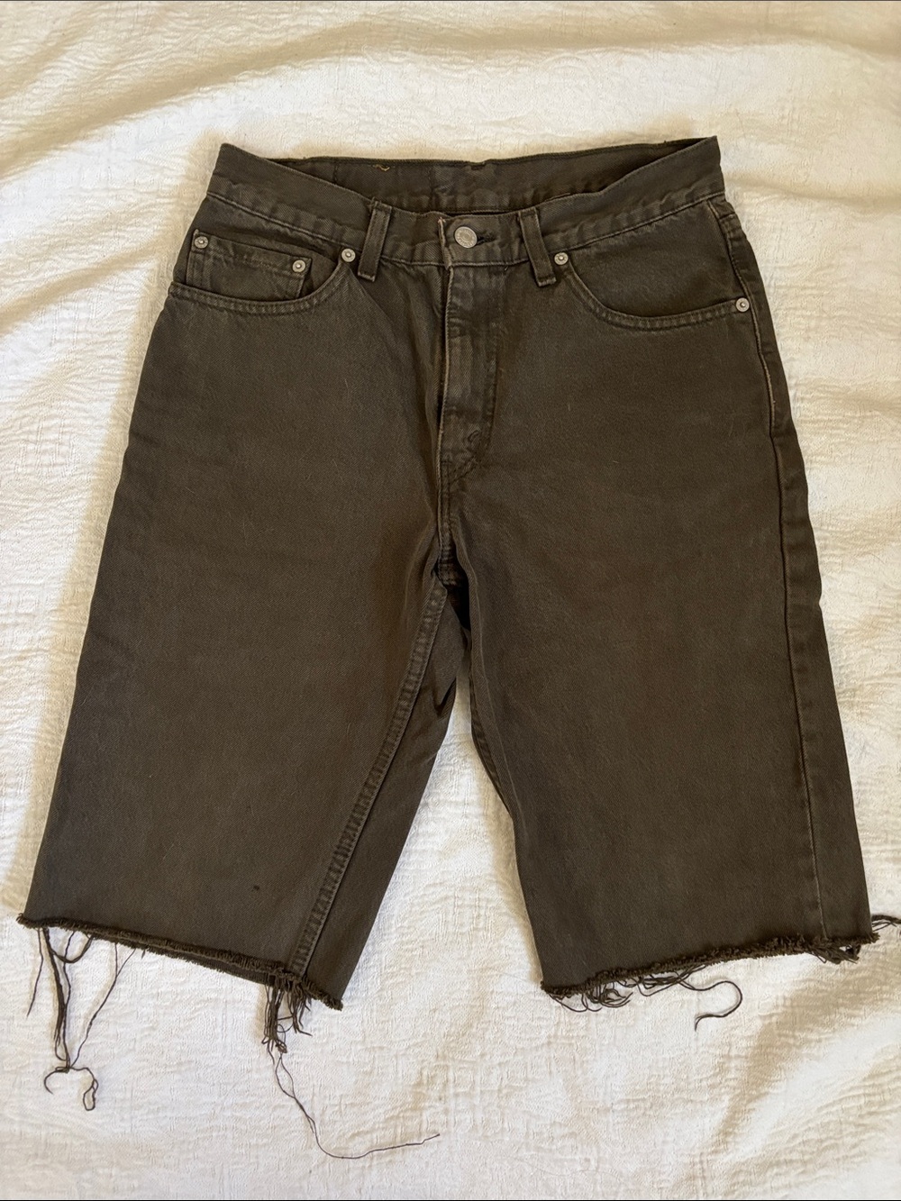 Levi’s Olive Cut-Off Shorts
